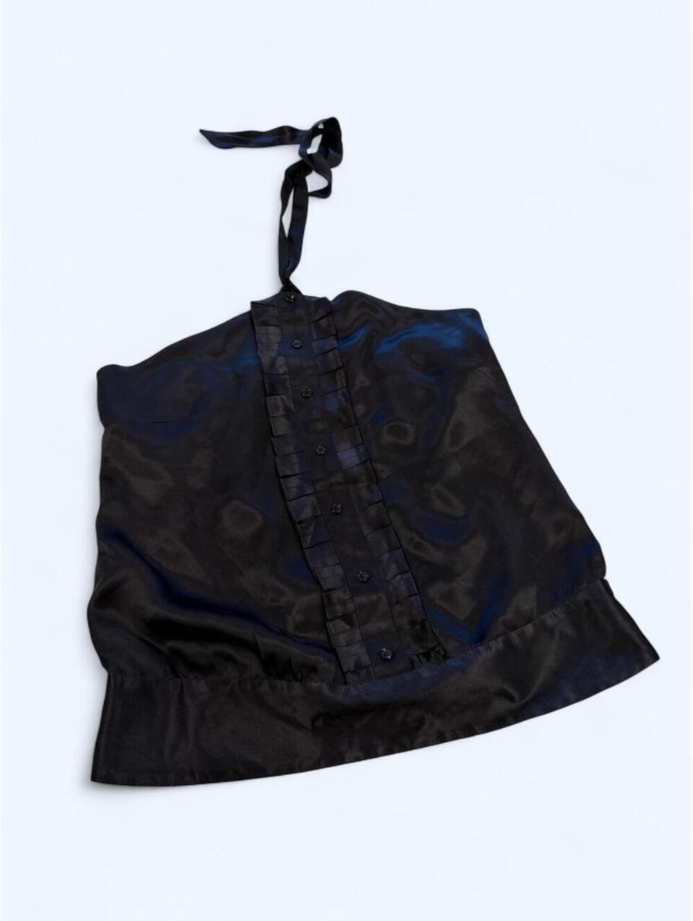 American Vintage Women's Black and Navy Blous